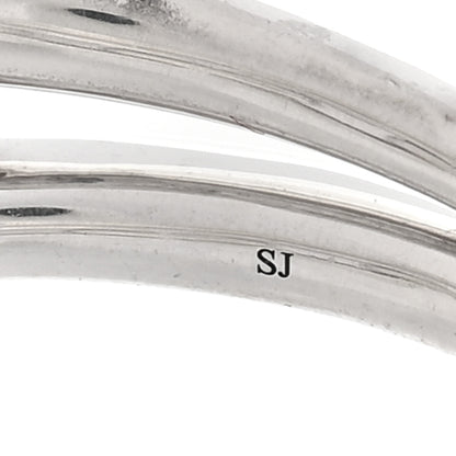 David Yurman Sterling Silver Diamond Wellesley Four-Row Ring 49 4.75 5 of 5