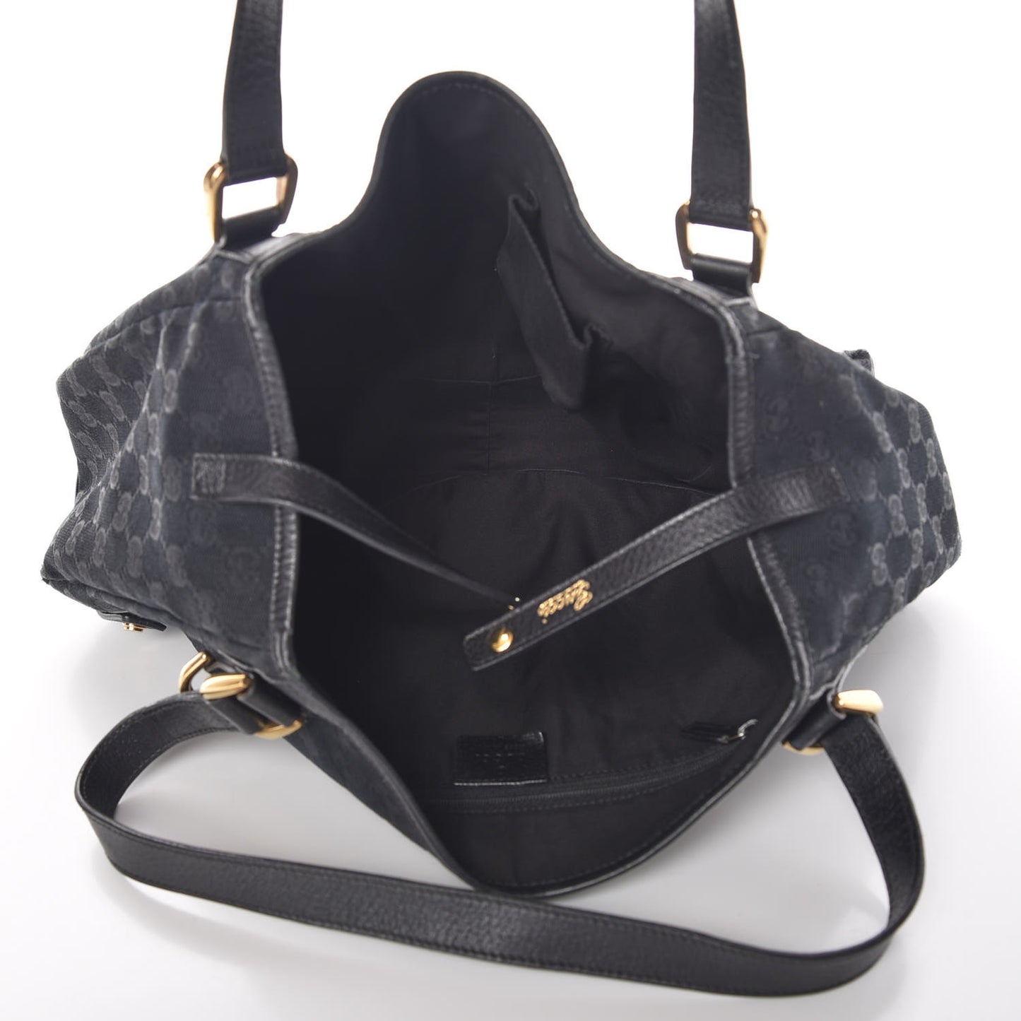 Monogram Medium Abbey Shoulder Bag Black
