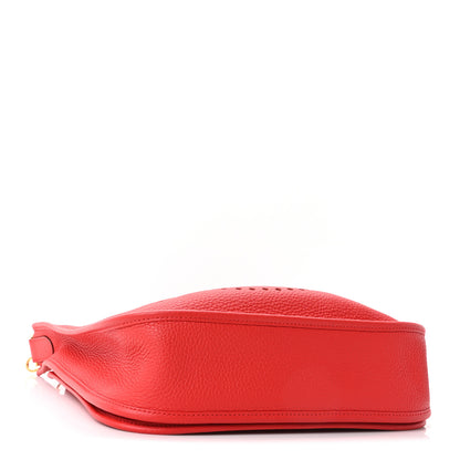 Hermes Taurillon Clemence EVELYNE III GM Rouge de Coeur 4 of 11