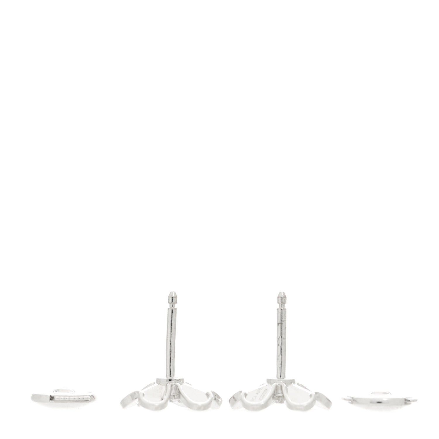 Van Cleef & Arpels 18K White Gold Diamond Mini Frivole Earrings 3 of 5
