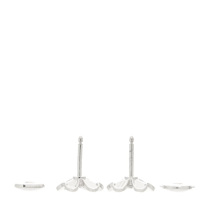 Van Cleef & Arpels 18K White Gold Diamond Mini Frivole Earrings 3 of 5
