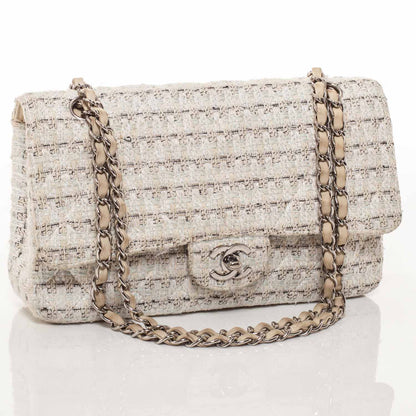 Chanel Tweed Medium Double Flap Beige 1 of 9