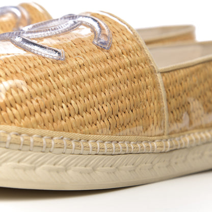 Chanel PVC Straw CC Espadrilles 42 Beige 10 of 11