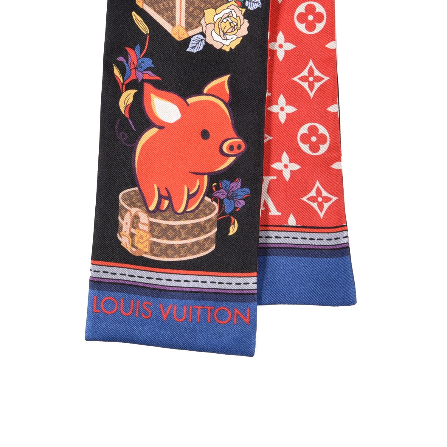 Louis Vuitton Silk Monogram Superstition Bandeau Black 2 of 4