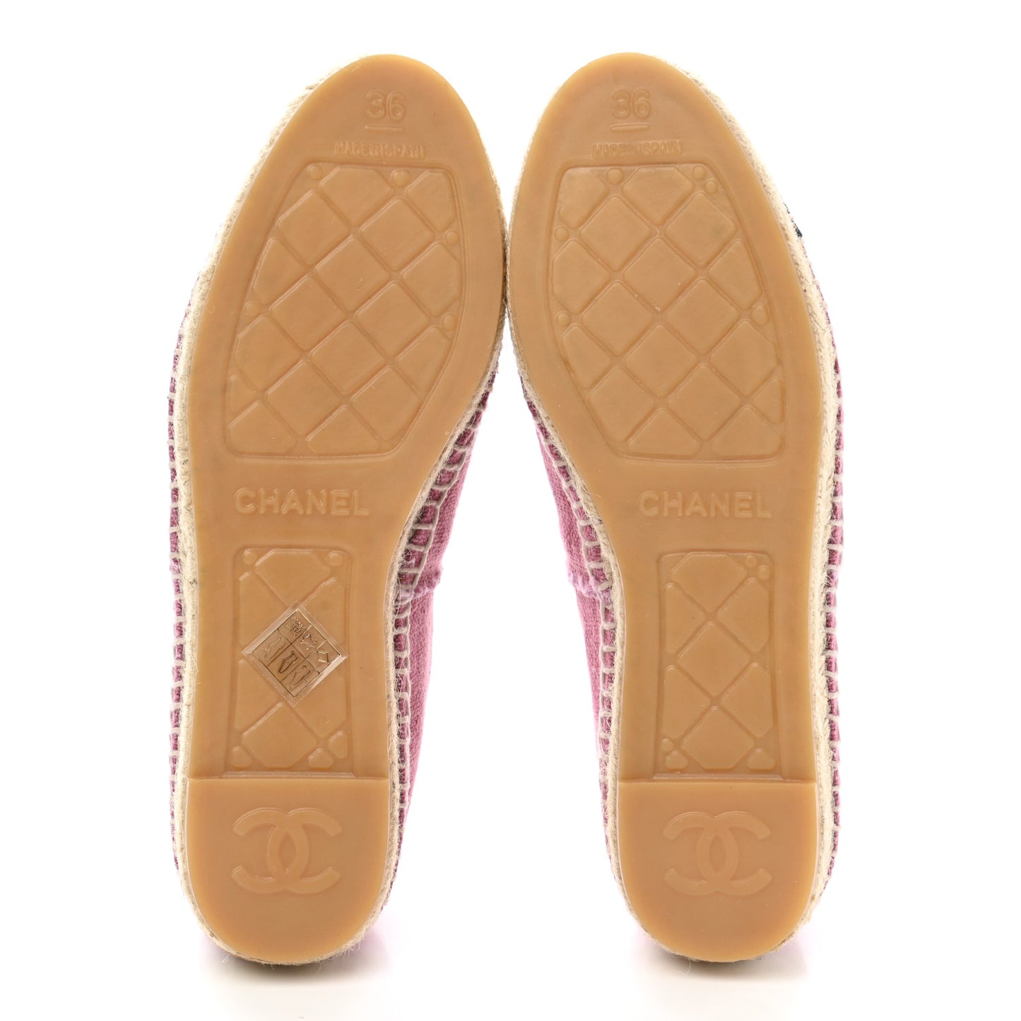 Linen CC Espadrilles 36 Pink Black