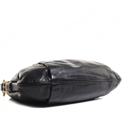 Prada Soft Calf Pleated Hobo Nero Black 4 of 11