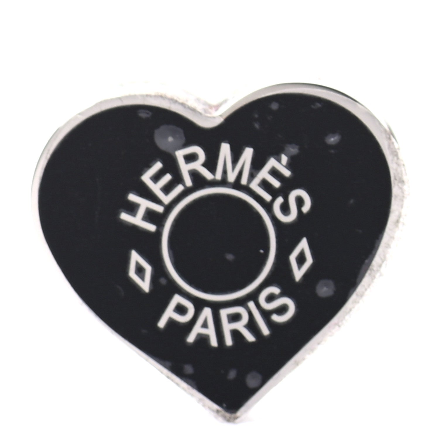 Hermes Palladium Coeur Scarf Ring Black 1 of 4