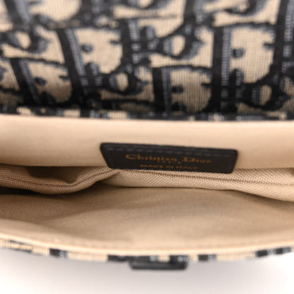 Christian Dior Oblique Mini Saddle Bag Blue 5 of 9