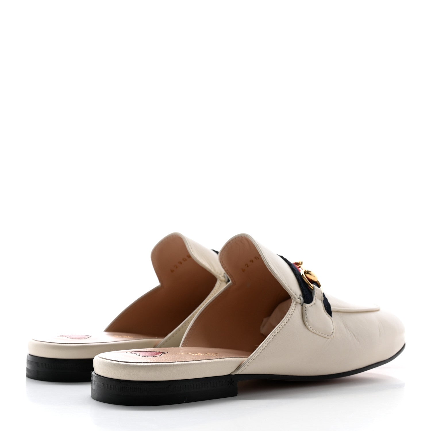 Gucci Malaga Kid Web Womens Princetown Slippers 38.5 Mystic White 4 of 14