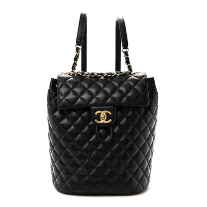Chanel Lambskin Quilted Small Urban Spirit Backpack Black Black 1 of 10