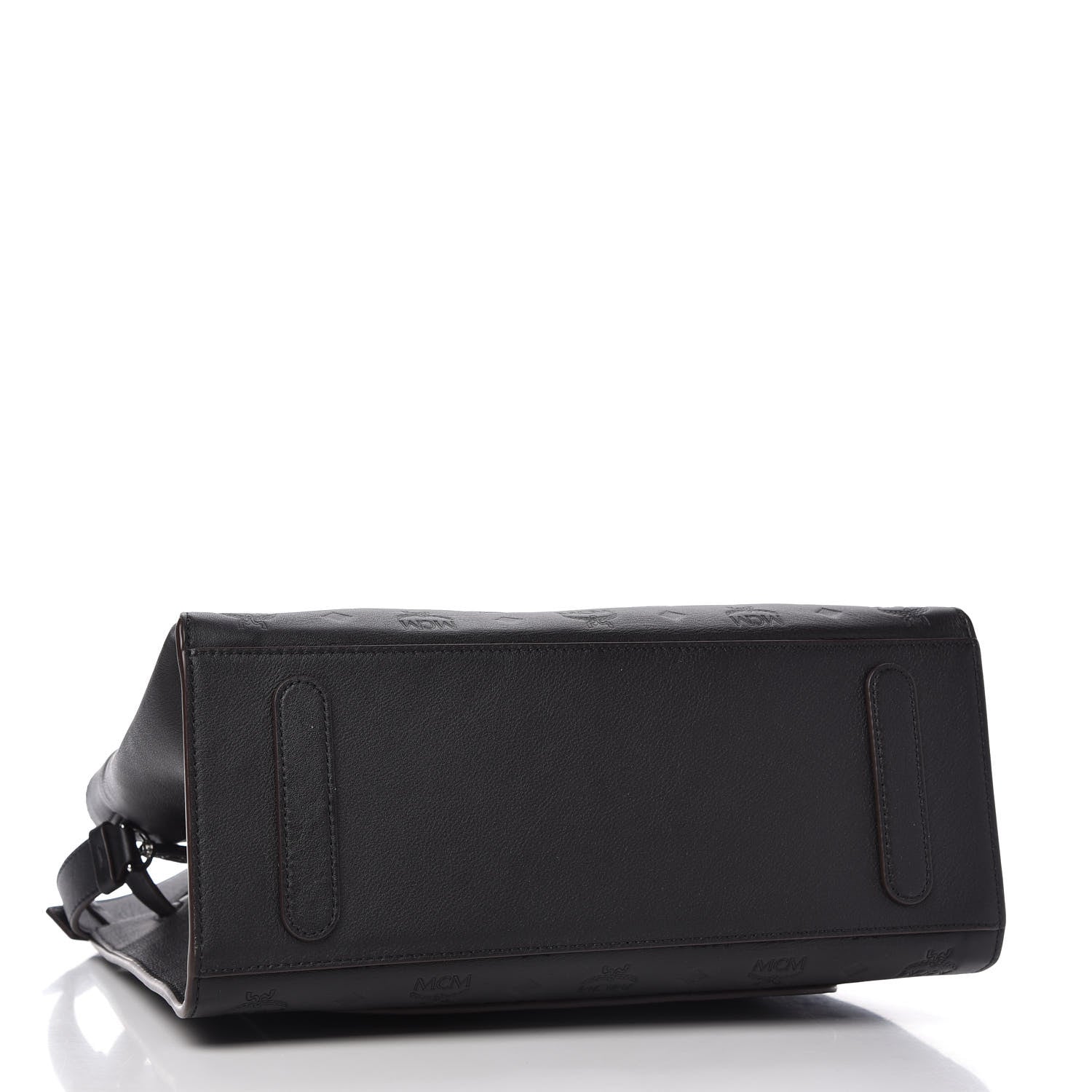 MCM Calfskin Ottomar Monogram Medium Essential Tote Black 4 of 11