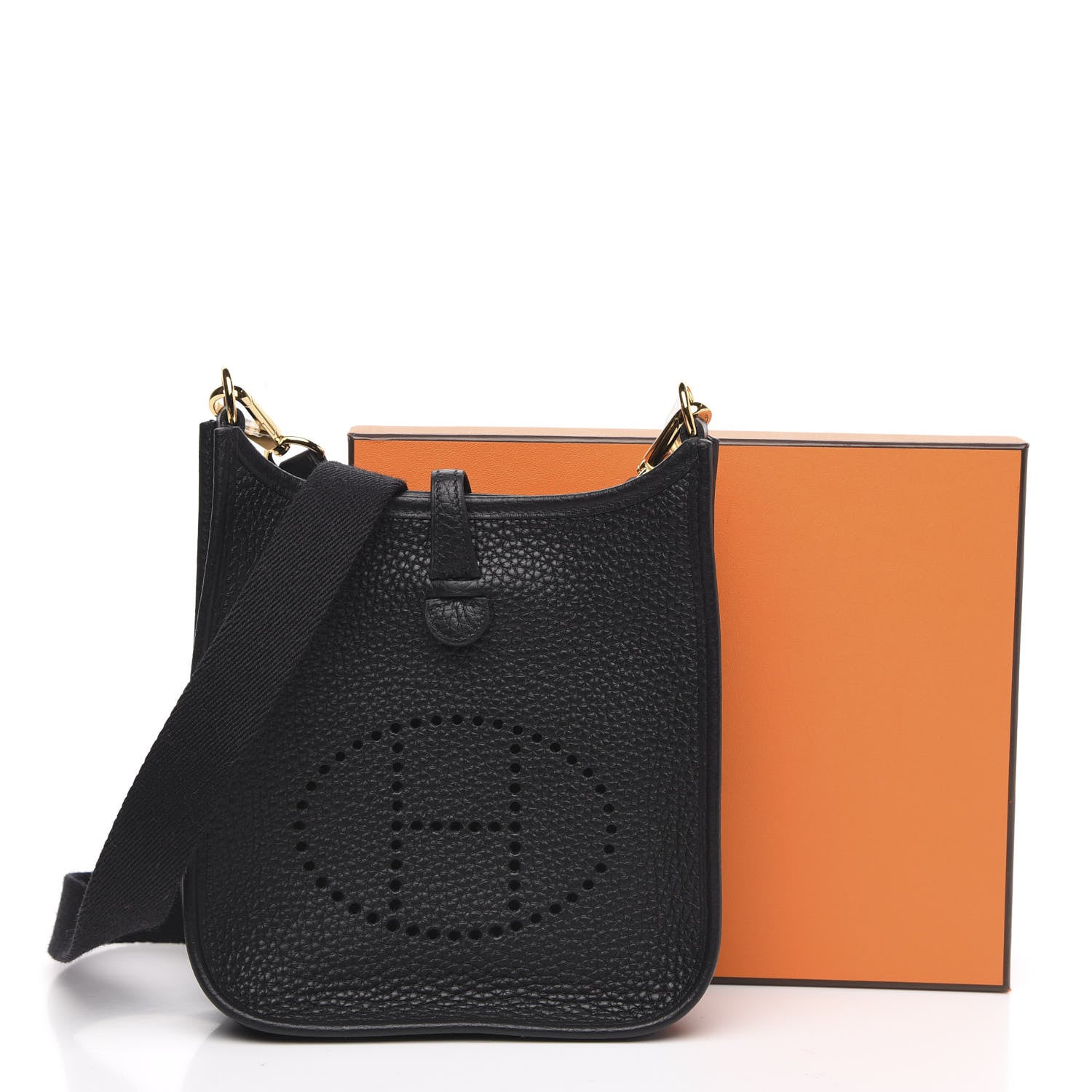 Hermes Taurillon Clemence Evelyne TPM Black 10 of 10