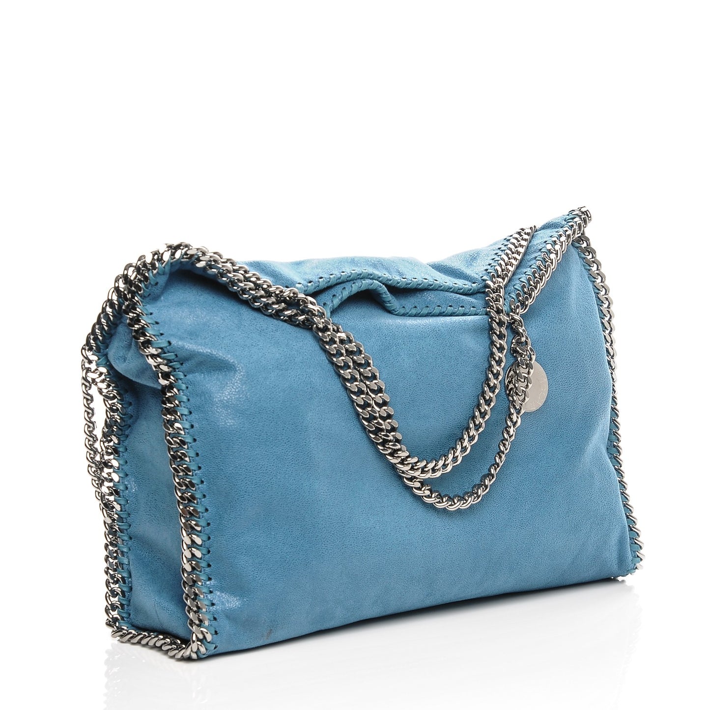Shaggy Deer Falabella Fold Over Tote Blue