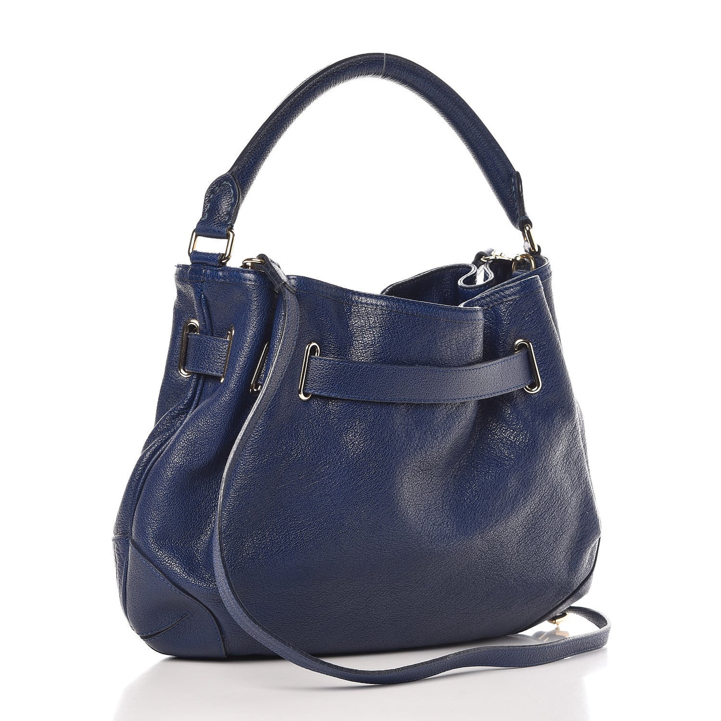 Grainy Calfskin Medium Wilenmore Hobo Blue