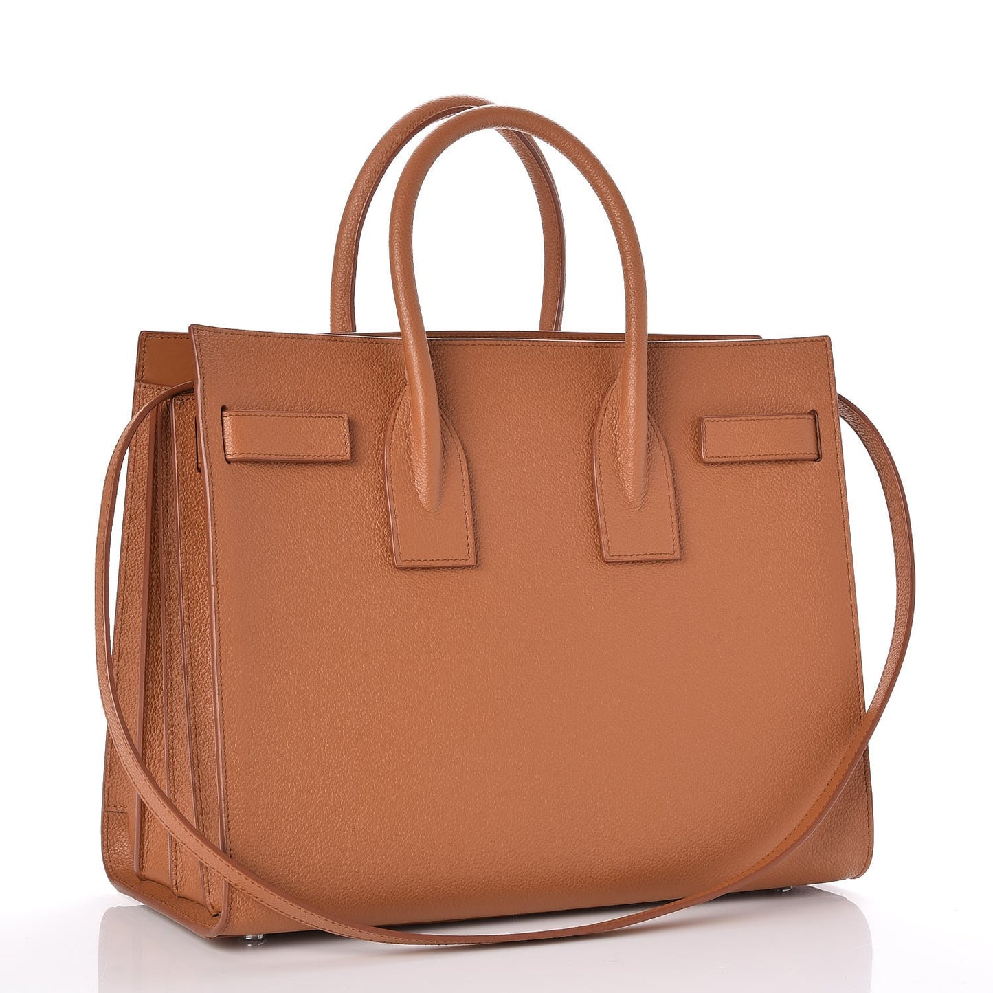 Grained Calfskin Small Sac de Jour Saddle Brown