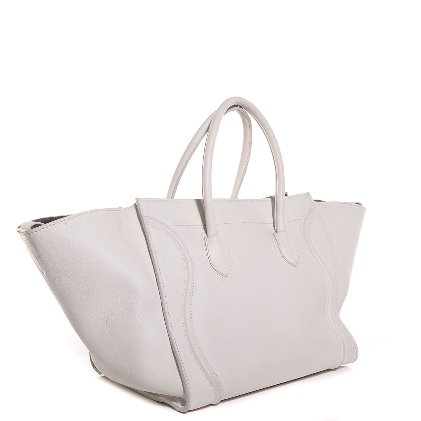 Supple Calfskin Medium Phantom Luggage White