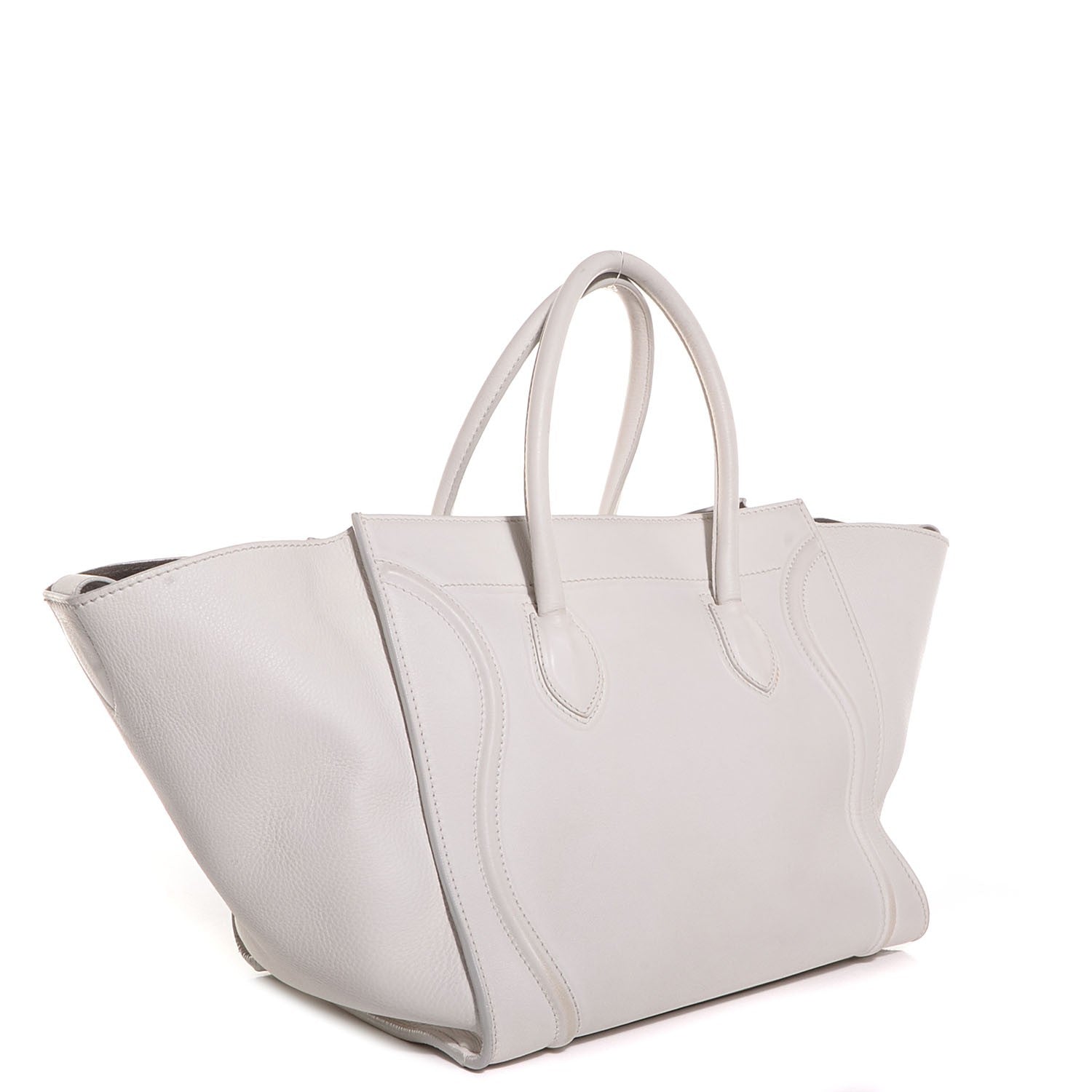 Celine Supple Calfskin Medium Phantom Luggage White 3 of 8