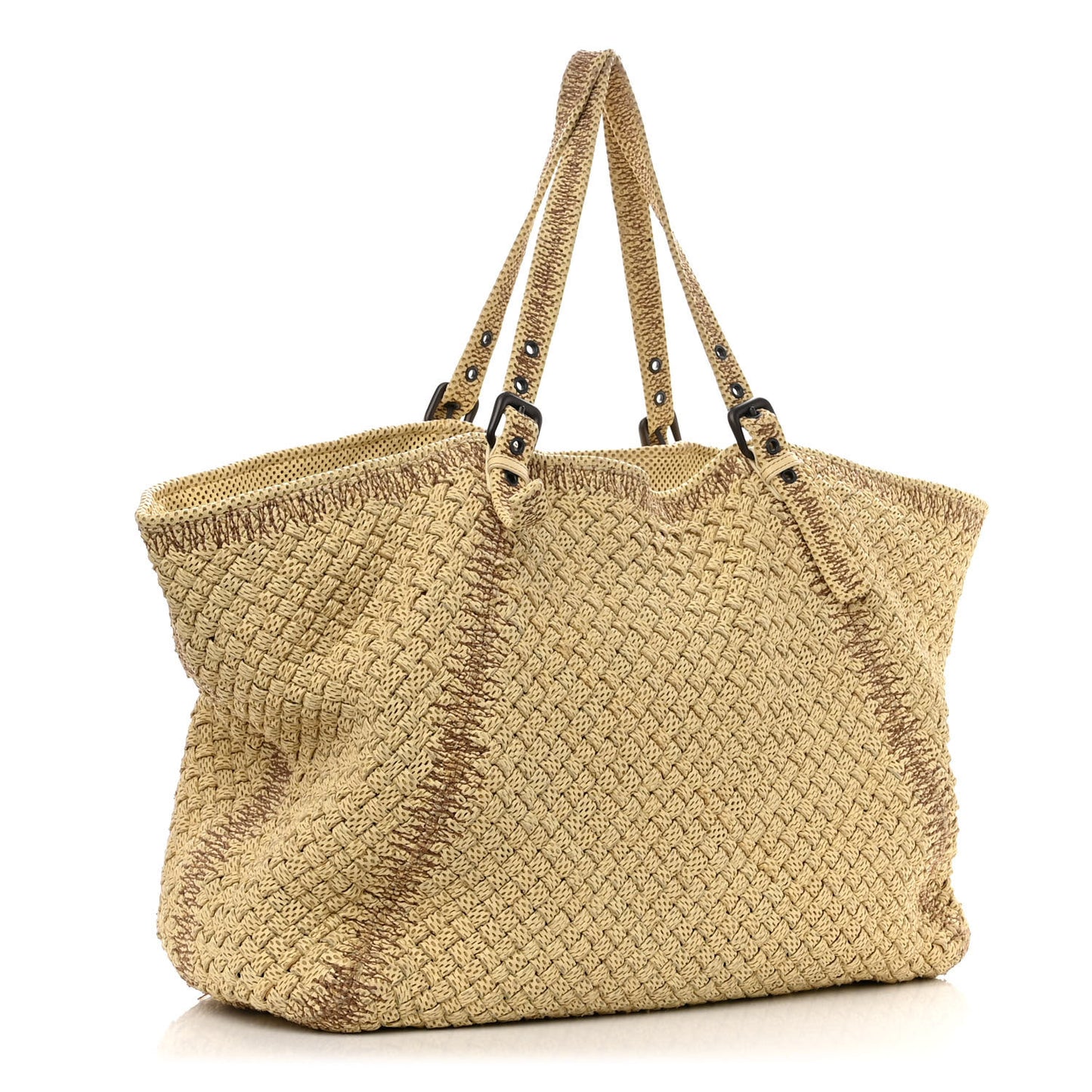 Perforated Intrecciato Tote Taupe