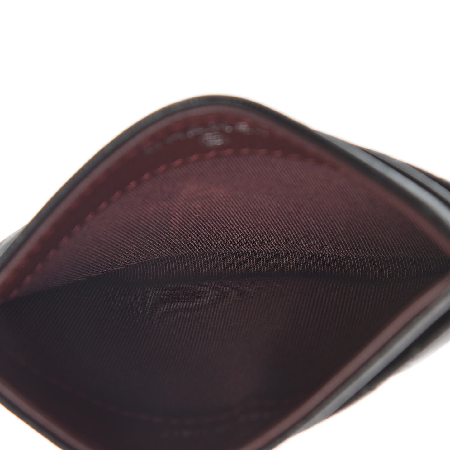 Lambskin Quilted Card Holder Black
