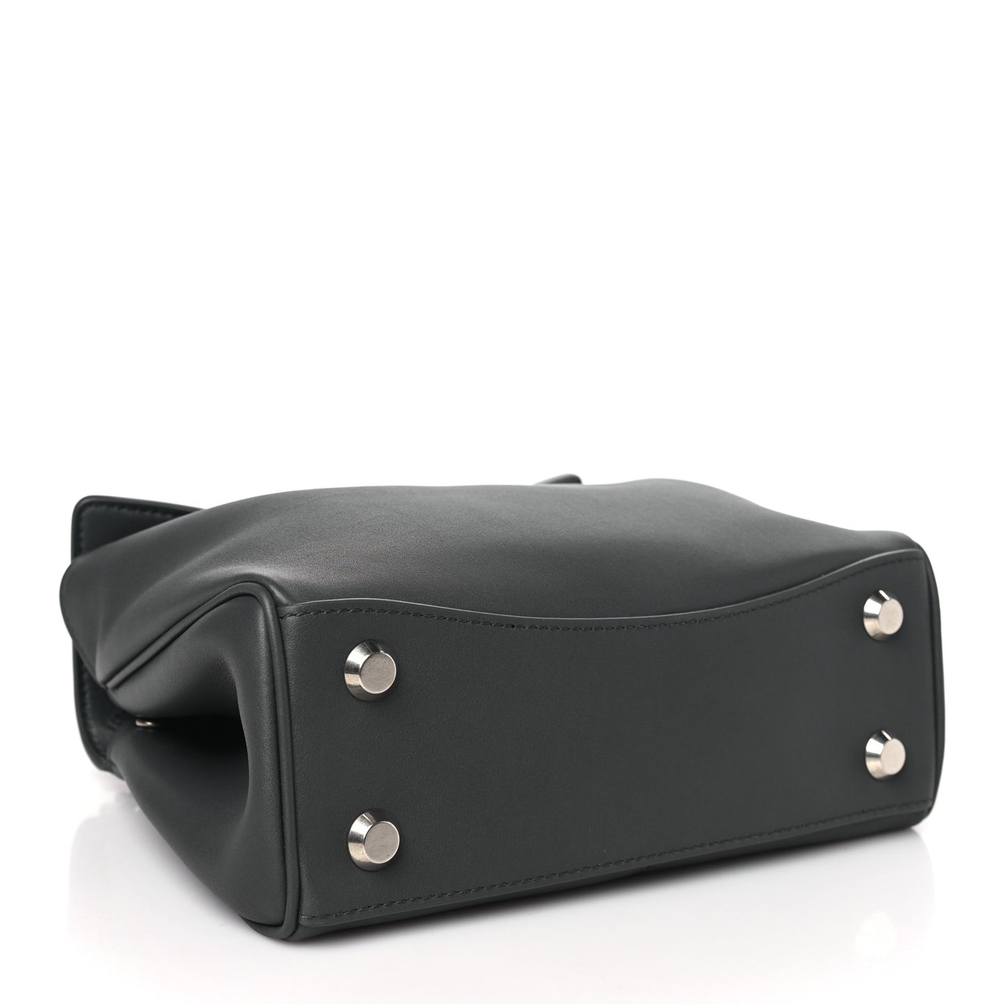 Natural Smooth Calfskin Mini Rodeo Top Handle Handbag Grey