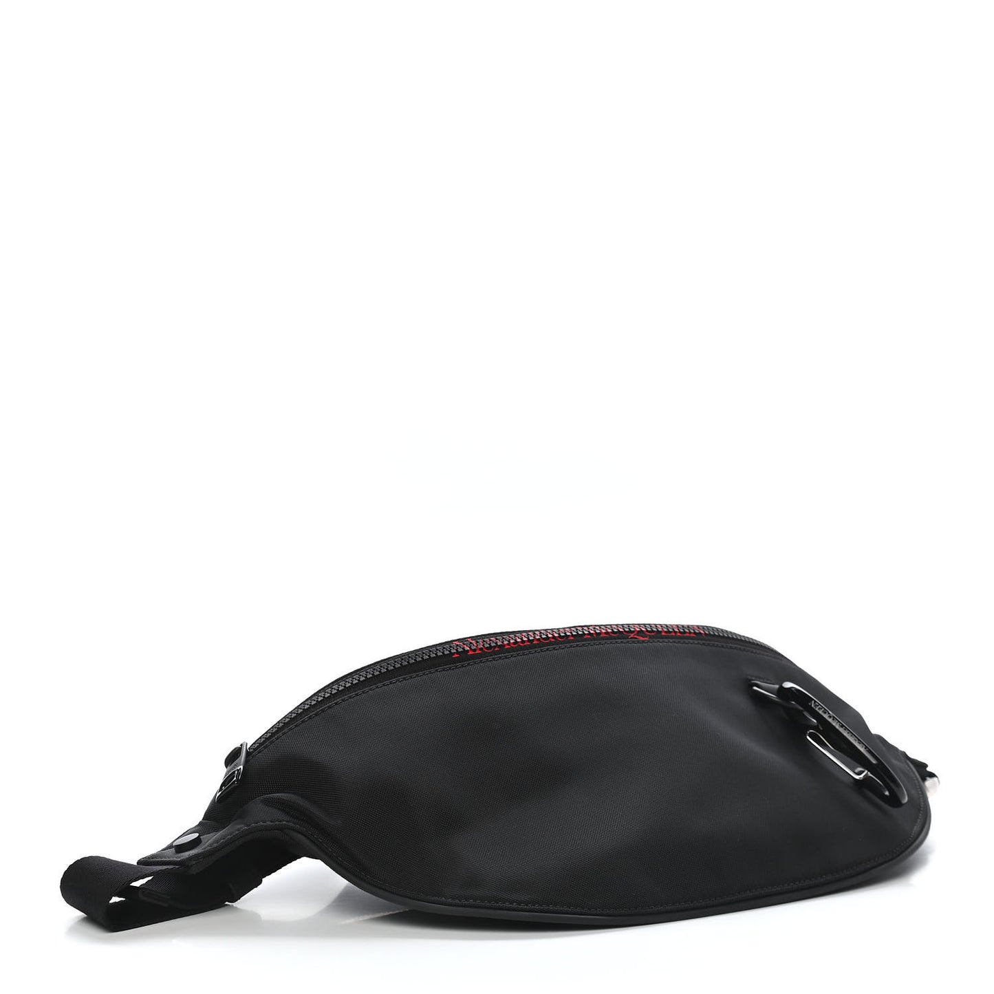 Nylon Oversized Harness Belt Bag Black Lust Red