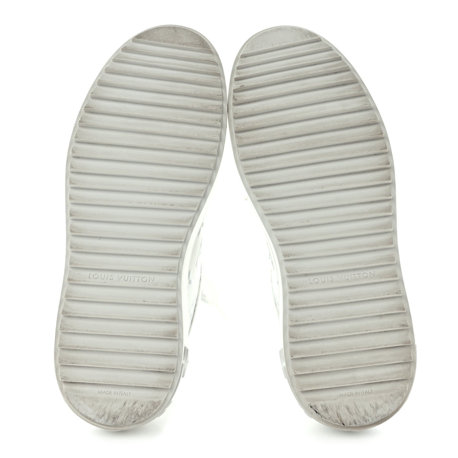 Louis Vuitton Calfskin Monogram Debossed Time Out Sneakers 35.5 White Silver 5 of 10