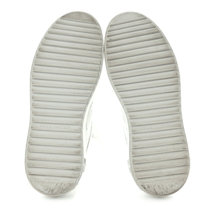 Louis Vuitton Calfskin Monogram Debossed Time Out Sneakers 35.5 White Silver 5 of 10