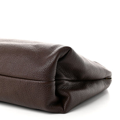 Gucci Grained Calfskin Softbit Maxi Shoulder Bag Dark Brown 9 of 9