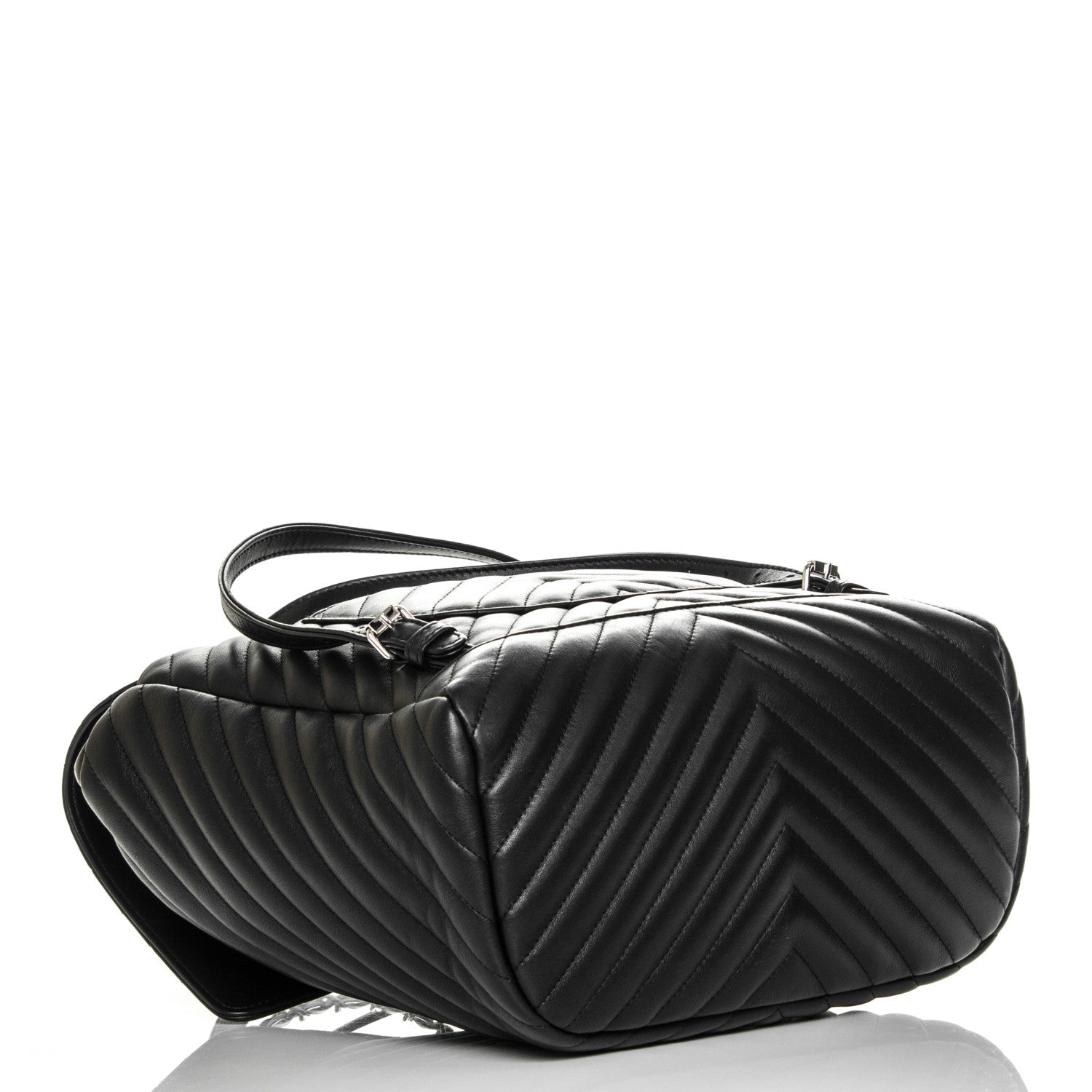 Chanel Calfskin Chevron Quilted Large Urban Spirit Backpack Black 4 of 9