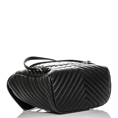 Chanel Calfskin Chevron Quilted Large Urban Spirit Backpack Black 4 of 9