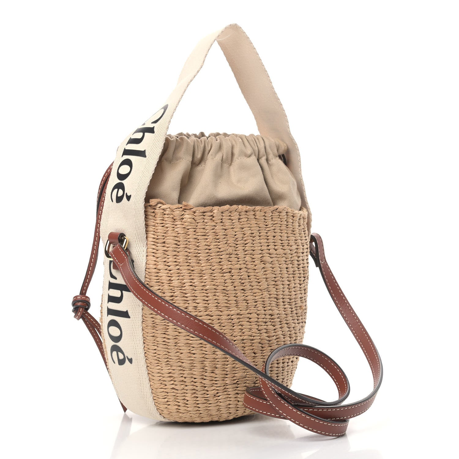 Chloe Natural Woven Fiber Small Woody Basket 3 of 10