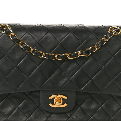 Chanel Lambskin Quilted Medium Double Flap Black 8 of 11
