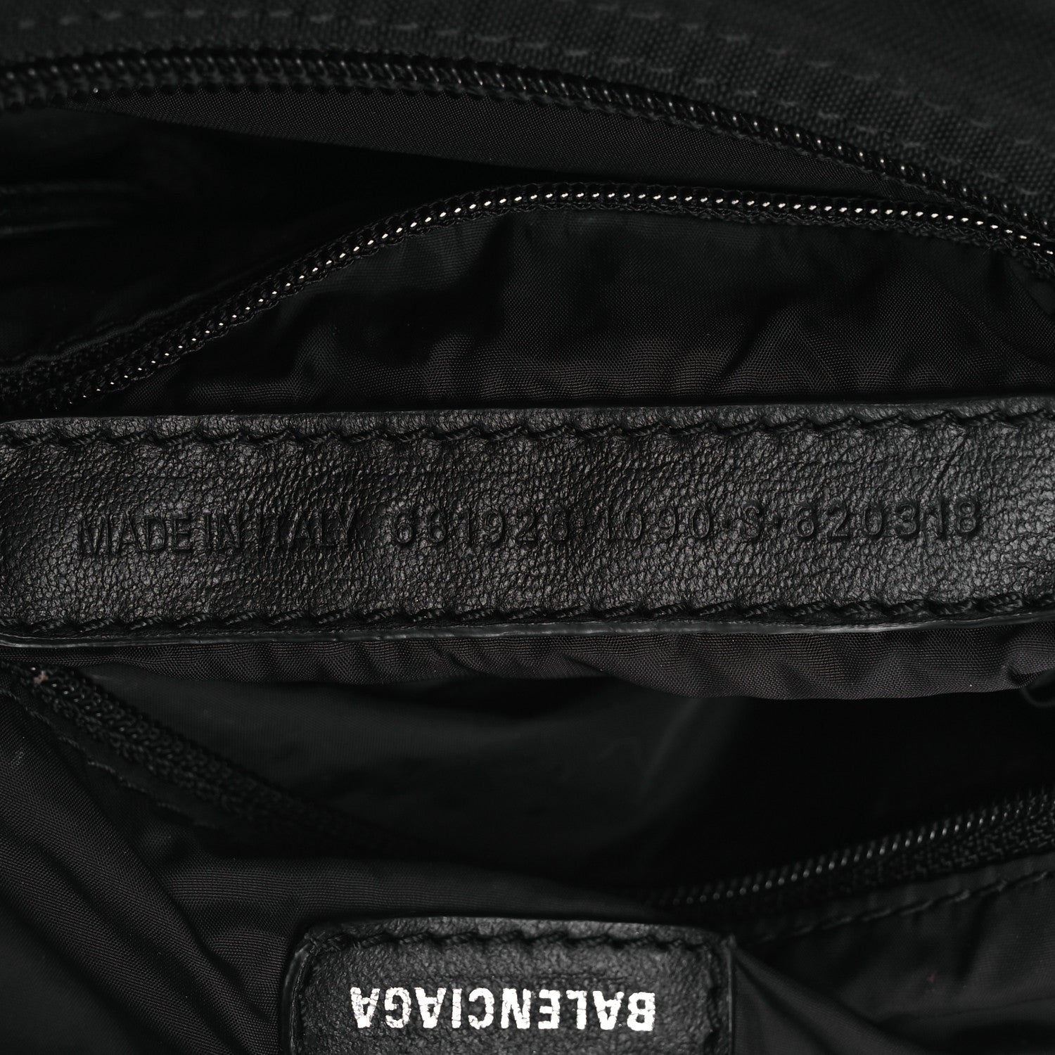Balenciaga Recycled Sport Nylon Logo Embroidered Wheel Sling Bag