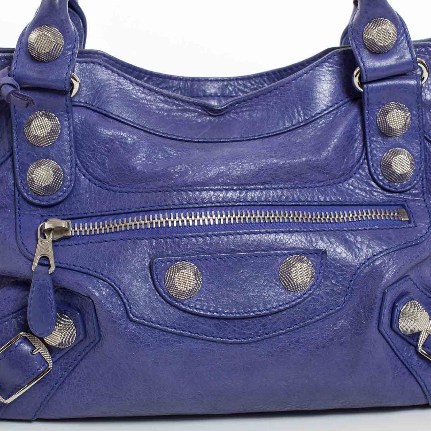 Balenciaga Agneau Giant 21 Silver Hardware City Bleu Lavande 3 of 9