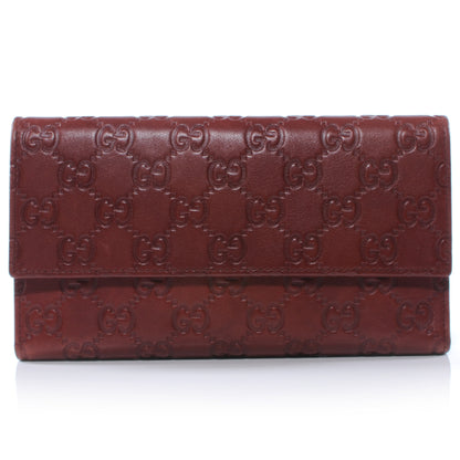 Gucci Guccissima Continental Wallet Dark Red 1 of 6