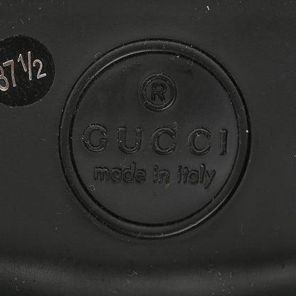 Gucci Magnum Calfskin Womens Horsebit Platform Mules 37.5 Black 7 of 11