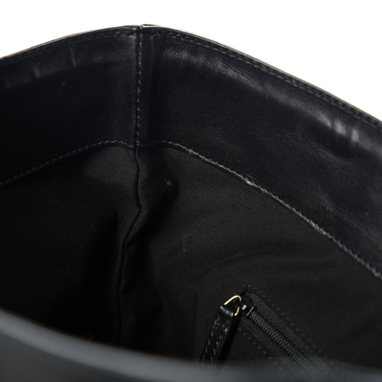 Gucci Denim Monogram Chain Bucket Tote Black 9 of 16