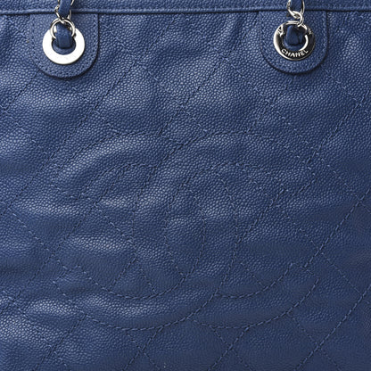 Chanel Grained Calfskin Quilted Small Daily Tote Blue 11 of 11