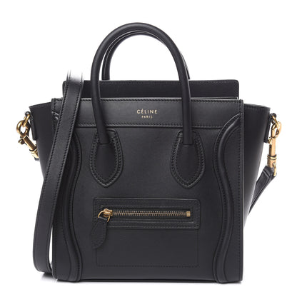 Celine Smooth Calfskin Nano Luggage Black 1 of 12