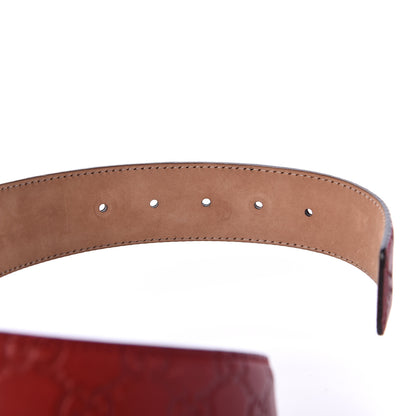 Gucci Guccissima Interlocking G 40mm Belt 90 36 Red 4 of 8