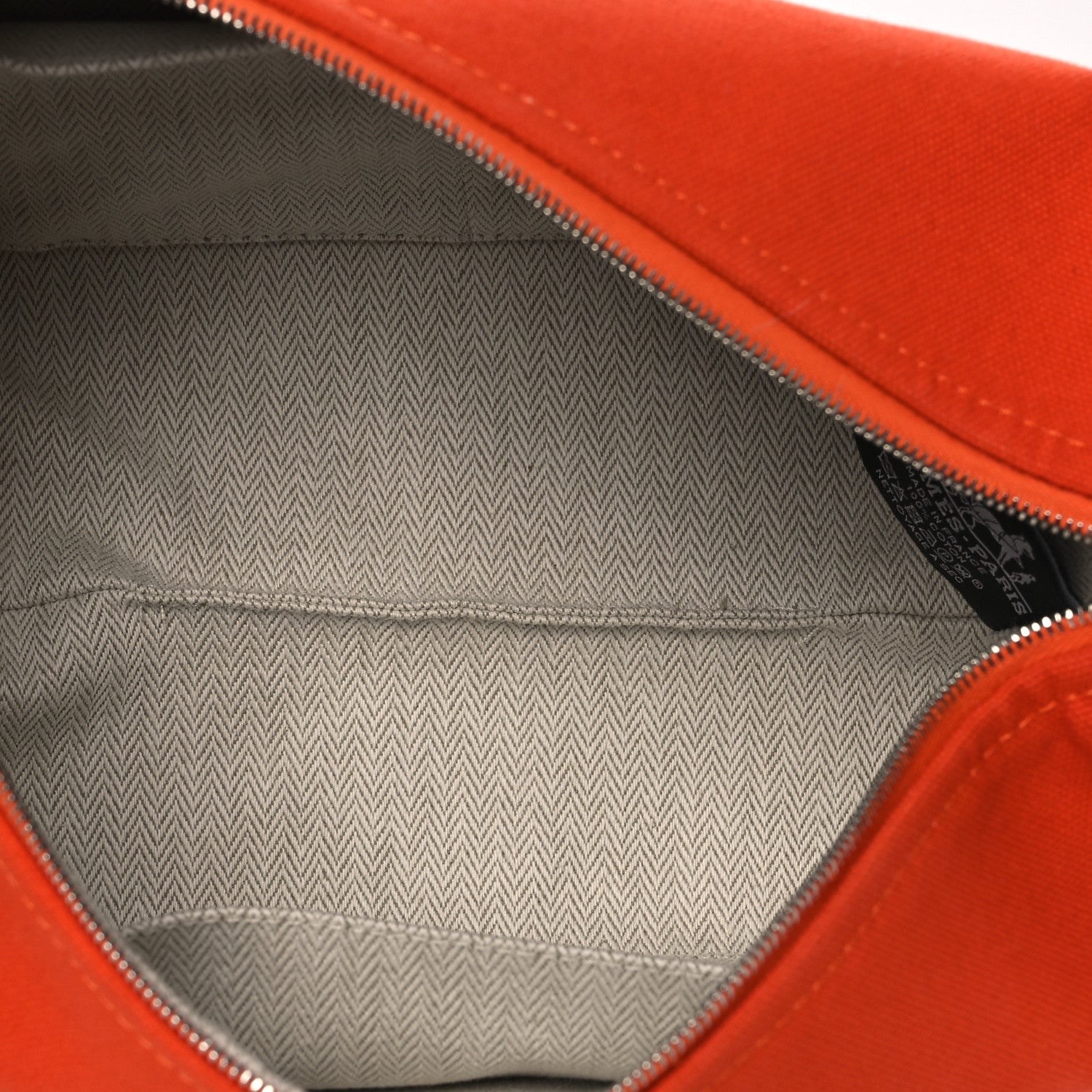 Hermes Canvas Small Bride-A-Brac Pouch Orange Burgundy 5 of 9