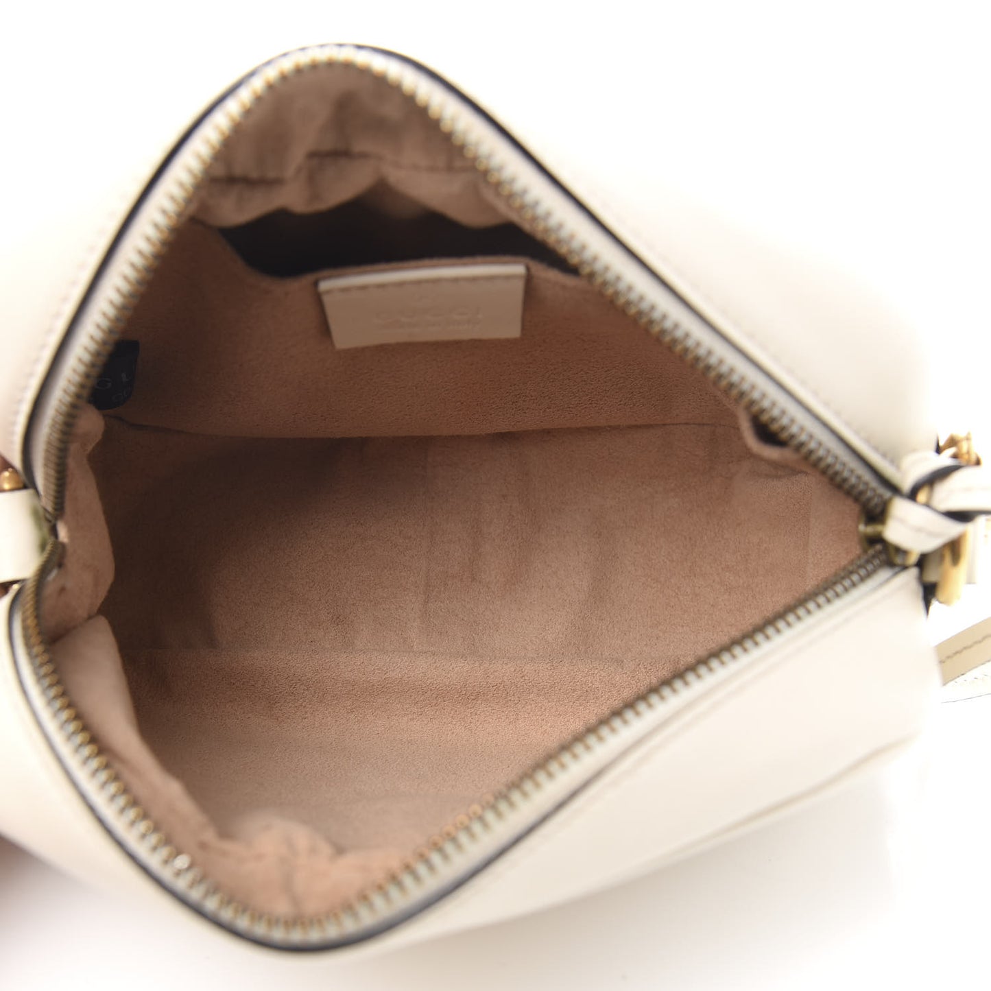Calfskin Matelasse Mini GG Marmont Chain Shoulder Bag White