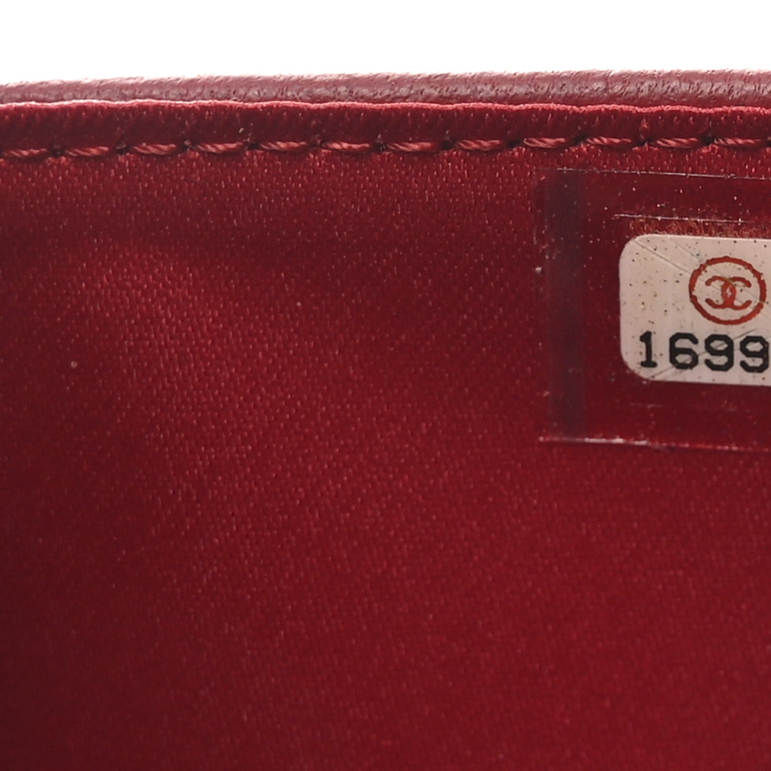 Chanel Lambskin Camellia Embossed Zipped Pocket Wallet Red 7 of 8