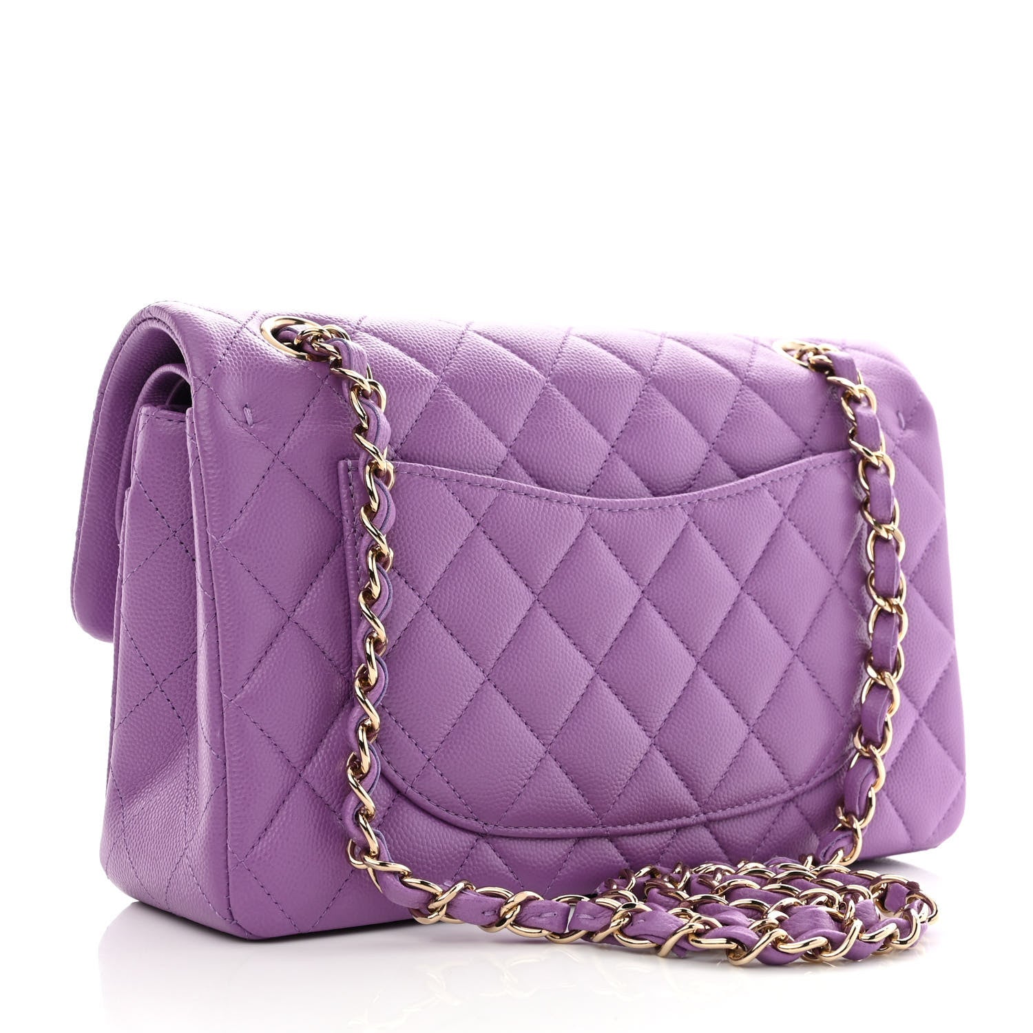 Chanel Caviar Quilted Small Double Flap Purple 3 of 11