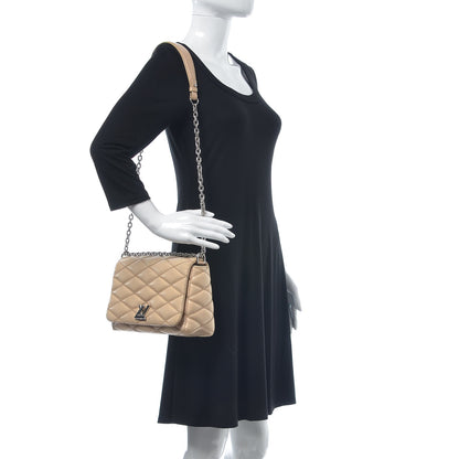 Louis Vuitton Lambskin Malletage GO-14 MM Champagne 2 of 9