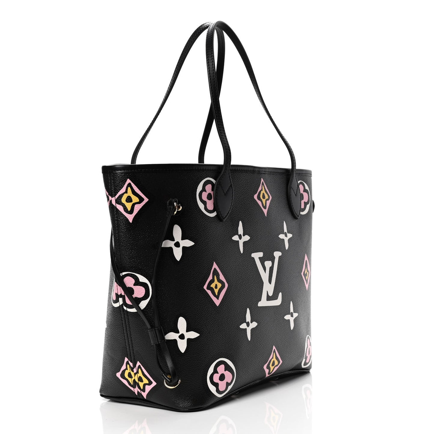 Monogram Giant Wild At Heart Neverfull MM Black
