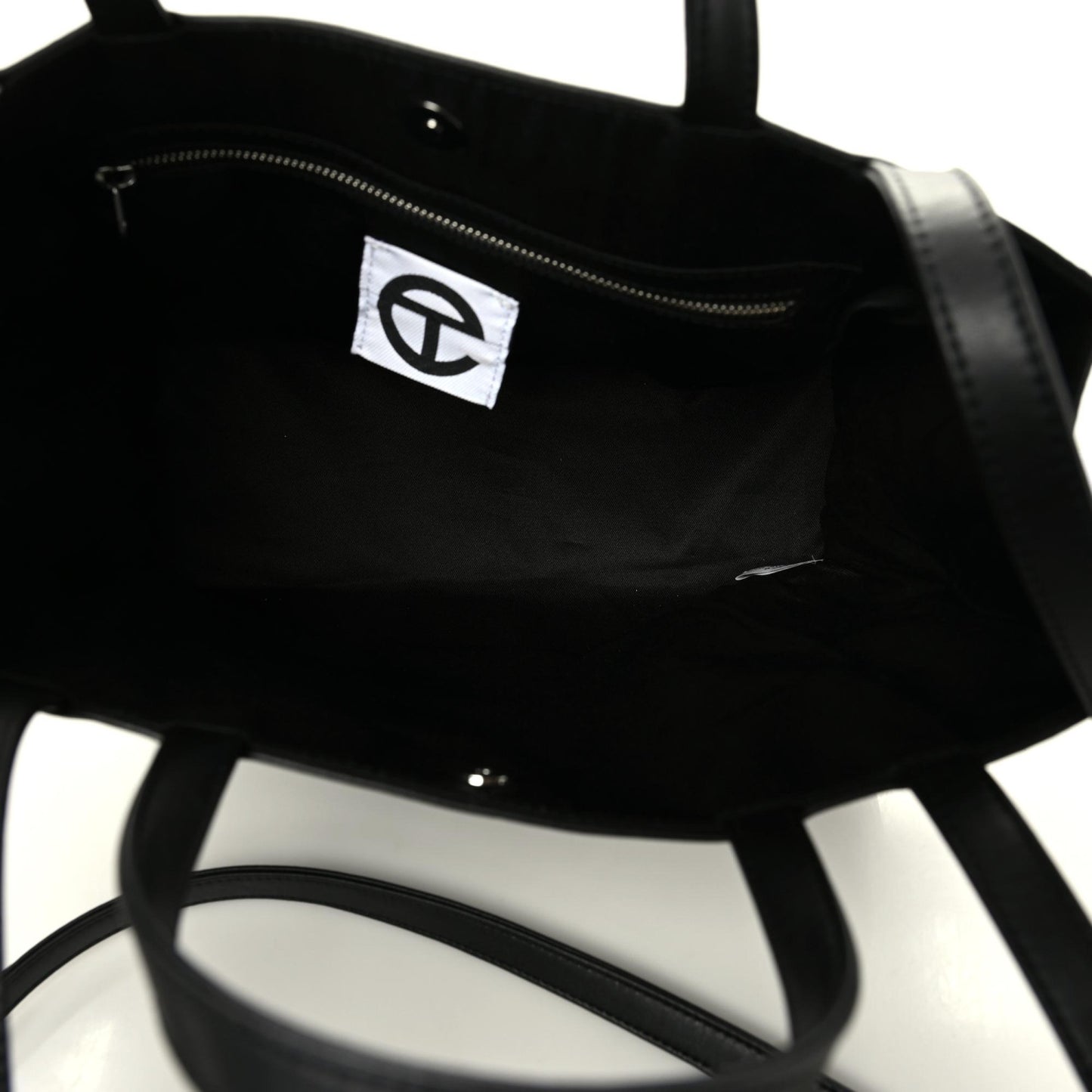 Vegan Leather Medium Shopping Bag Black
