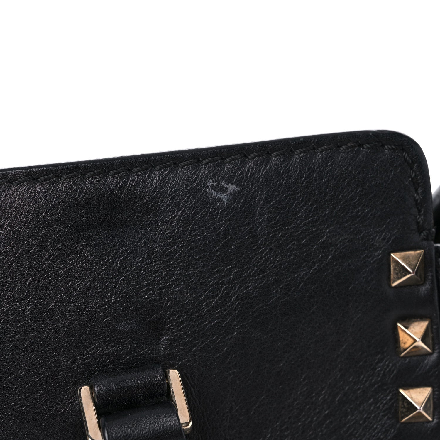 Valentino Garavani Vitello Rockstud Double Handle Tote Black 19 of 28