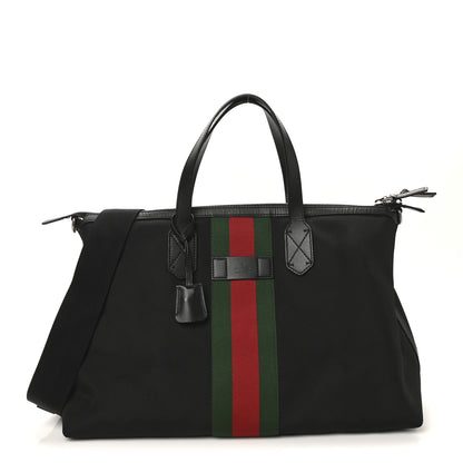 Gucci Techno Canvas Web Duffle Black 1 of 10