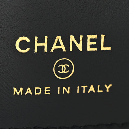 Chanel Caviar Quilted Crystal CC Passport Holder Black 6 of 7